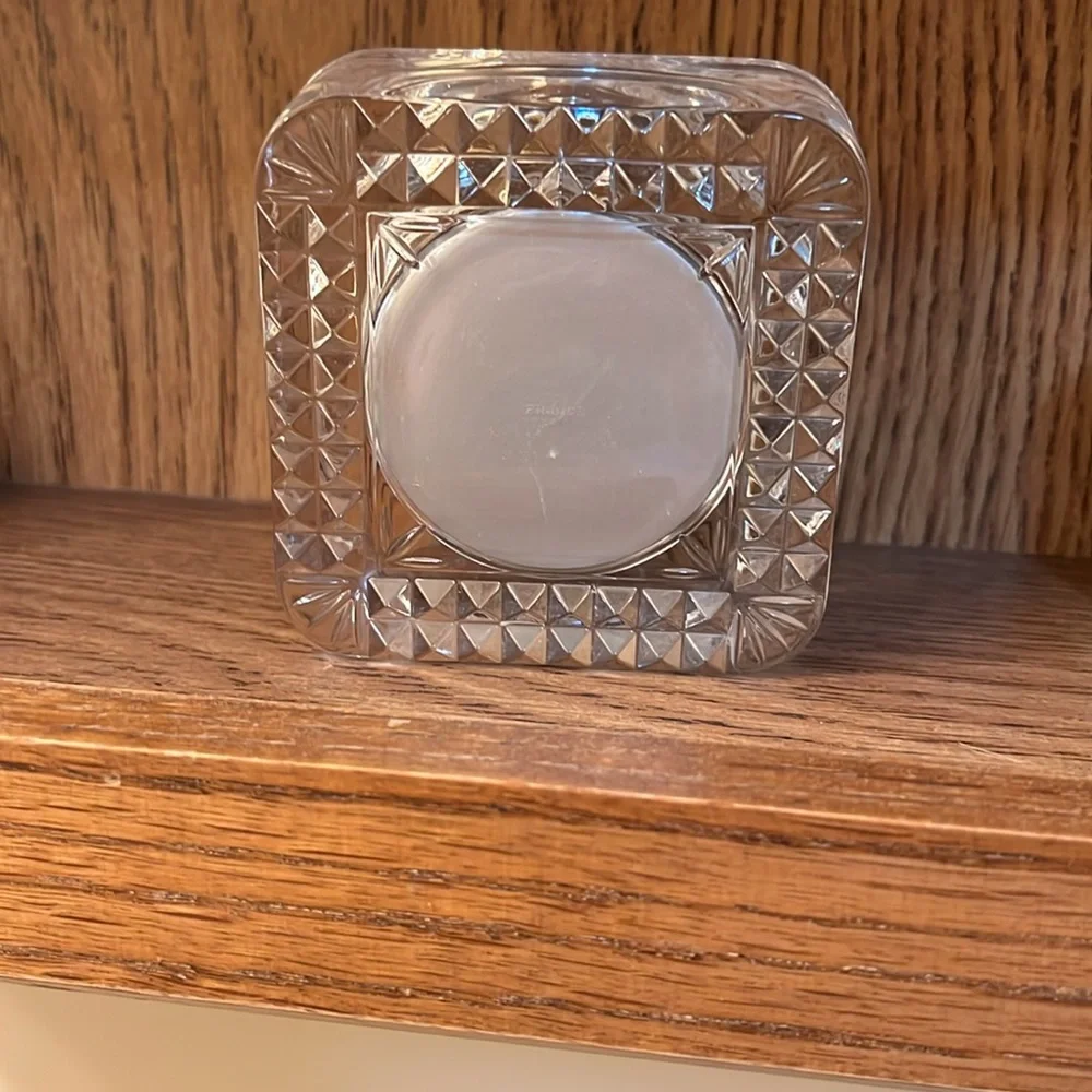 Crystal Desk Clock with White Face